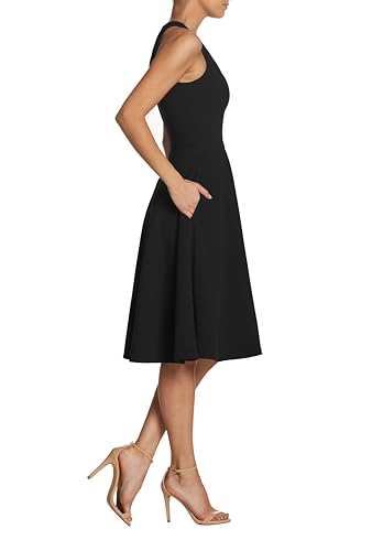 Dress the Population Women's Catalina Solid Sleeveless Fit & Flare Midi Dress3