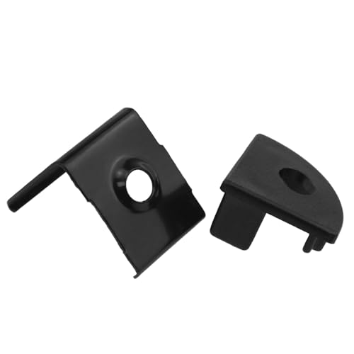 Image of Lovelysp V-Shape LED Channel Metal Mounting Clips LED Channel End Caps Steel Mounting Clips LED Aluminum Channel Corner Kit with Mounting Screws for Backlights Cabinet Lights and Corner Lights 16PCS
