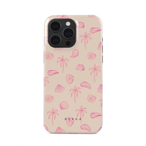 Coque iPhone 15 Pro Max BURGA étui de protection rigide et silicone antichoc motif tropical