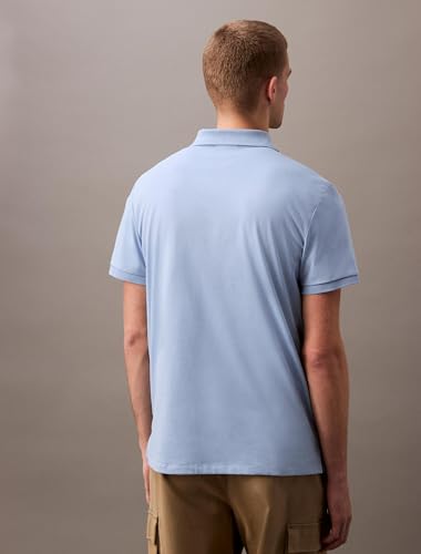 Calvin Klein Herren-Poloshirt aus glatter Baumwolle mit Monogramm-Logo, XX-Large – Ansicht 6