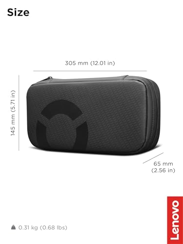 lenovo carrying case for legion go s gaming console protective storage bag case spill-resistant pu fabric secure storage for controllers console dock amp accessories black gamer accessories