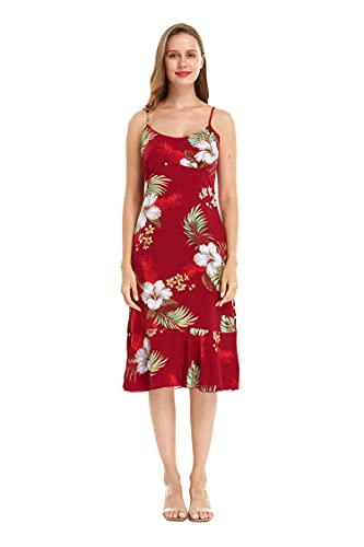Image of Matchable Family Hawaiian Luau Men Women Girl Boy Clothes in Pineapple Garden Burgundy