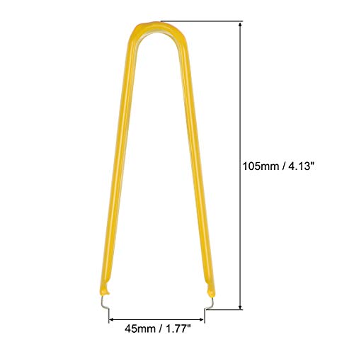 Image of uxcell IC Puller Chip Extractor Stainless Steel with Insulated Vinyl Grip Yellow 2 Pack