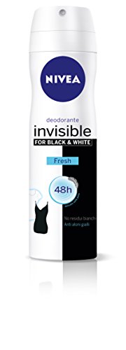 NIVEA Deo.spray black&w.fresh invisib.150 ml. - Femenina desodorante y unisex