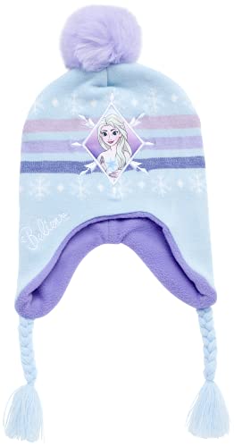 Disney Girls’ Winter Set: Ear Flap Beanie Hat, Gloves or Mittens: Elsa, Anna, Princess (Age: 2-7), Size Age 2-4, Blue Mitten4