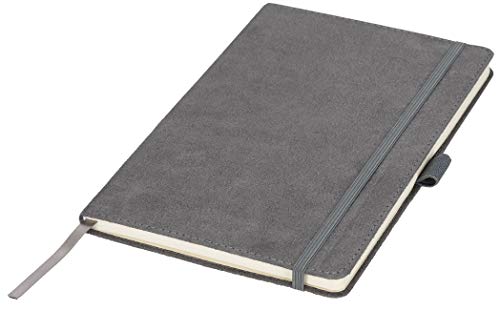 JournalBooks Blocco Note Formato A5 in Pelle Scamosciata Carbony