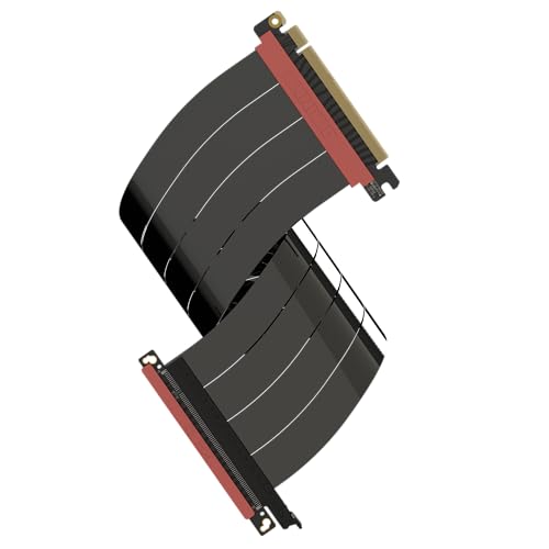 LINKUP PCIe 5.0 Riser Cable | Vertical GPU Mount | Single Reverse, 40cm