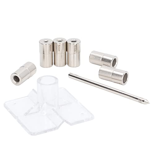 YUMILI 8 Piece Self Centering Dowel Jig Kit, 6 Sizes, Inner Diameter, Alloy Steel, Drill Bush, Drill Guide, Centering Stamp Kit - Image 2