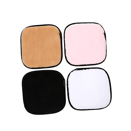 Healeved 4Pcs Square Makeup Removal Sponges Soft Exfoliating Face Cleansing Tool for Gentle Makeup Removal Includes Skin Tone and Colors