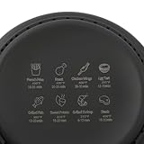 3.81qt Airy Fryer ，360° Viewable Airy Fryer, Small Glass Air Fryer 8 Preset Modes,Digital Display, Adjustable Temp 175F - 400F Cookware French Fries Chicken Legs Turkey (Black)