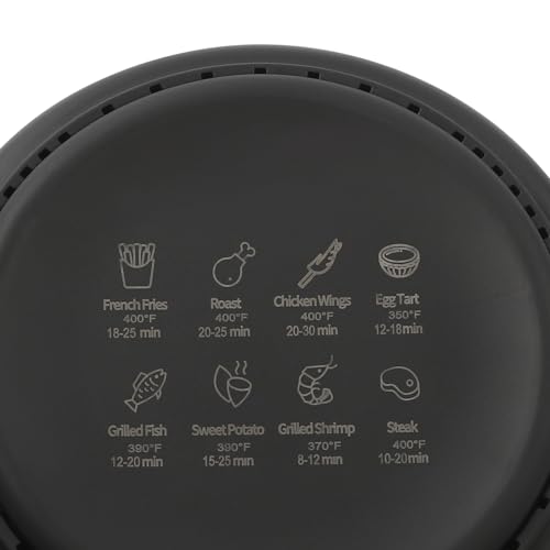 Image of 1200W Glass Air Fryer with 360 Viewable Basket, 3.8QT Borosilicate Airfryer with Touchscreen & 8 Presets Oil-Free Cooker for Family /Outdoor Use (Black)
