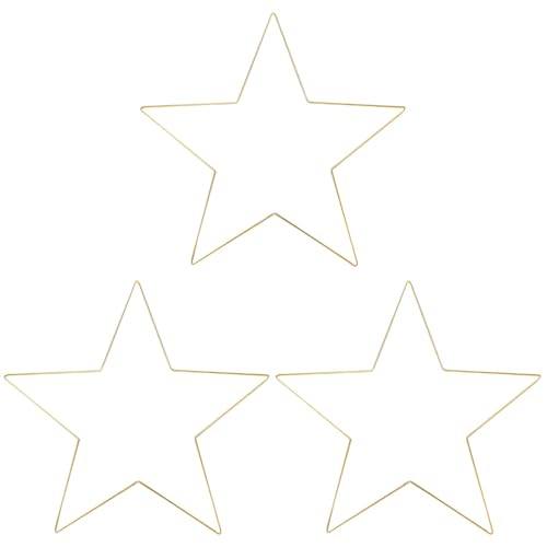 IMIKEYA 3 Stück Metallring Stern Gold, 30cm Metallrahmen Stern...