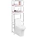 Zerone Estantería sobre Inodoro WC, 3 Niveles Estantería de Almacenamiento para Baño sobre Inodoro, 53 x 28 x 166 cm