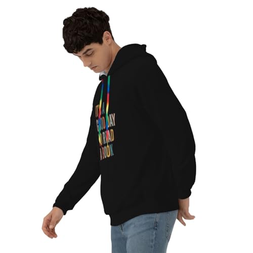 It S A Good Day To Read A Book Hoodies With Pockets Hooded Sweatshirts Casual Drawstring Hoody Pullover For Mens3