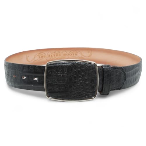 Genuine Black Ostrich Skin Belt – Real Full-Quill Skin, Dress or Casual, Removable Buckle3
