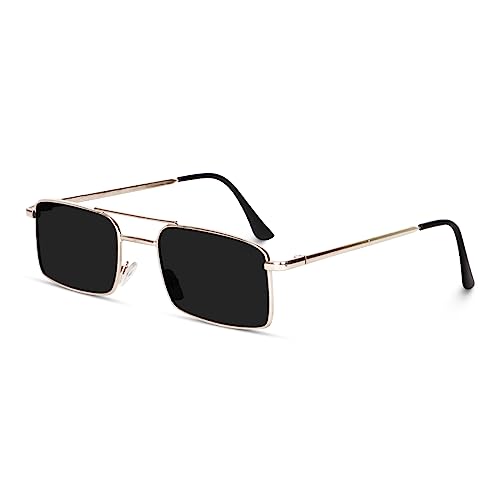 Black Retro Square Sunglasses/Goggles For Men's and Women's UV Pr...