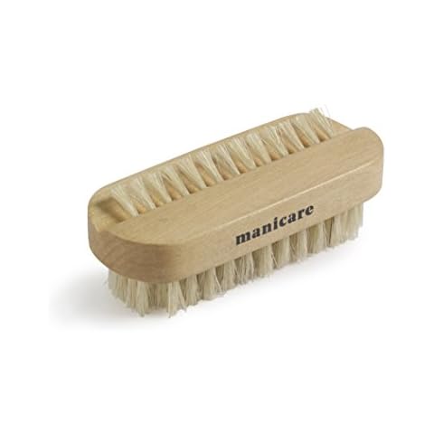 Manicare Wooden Nail Brush, Hygienic Double Sided Hand And Nail Cleaning Brush, Scrubbing Brush To Clean Under Nail Dirt Grime And Grease, Firm Strong Bristles, For Use On Fingernails And Toenails Cover