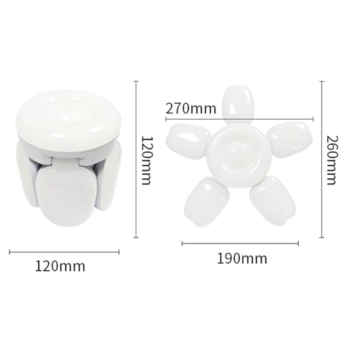 TTiiLoe 50W Garage Light with 5+1 Deformable Panels, 6000K Ultra Bright LED Ceiling Light Fixture, E26/E27 Screw-in Shop Lighting for Basement Attic Workshop Barn Warehouse, 4 Pack