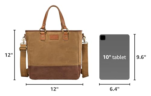 Image of Montana West x Lee Waxed Canvas Tote Bag for Women Top-Handle Handbag Shoulder Bag with Adjustable Detachable Wide Strap