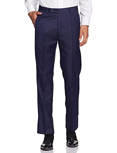 Image of Raymond Wool Blend Men's Full Sleeve Contemporary FIT Dark Blue Formal Suit