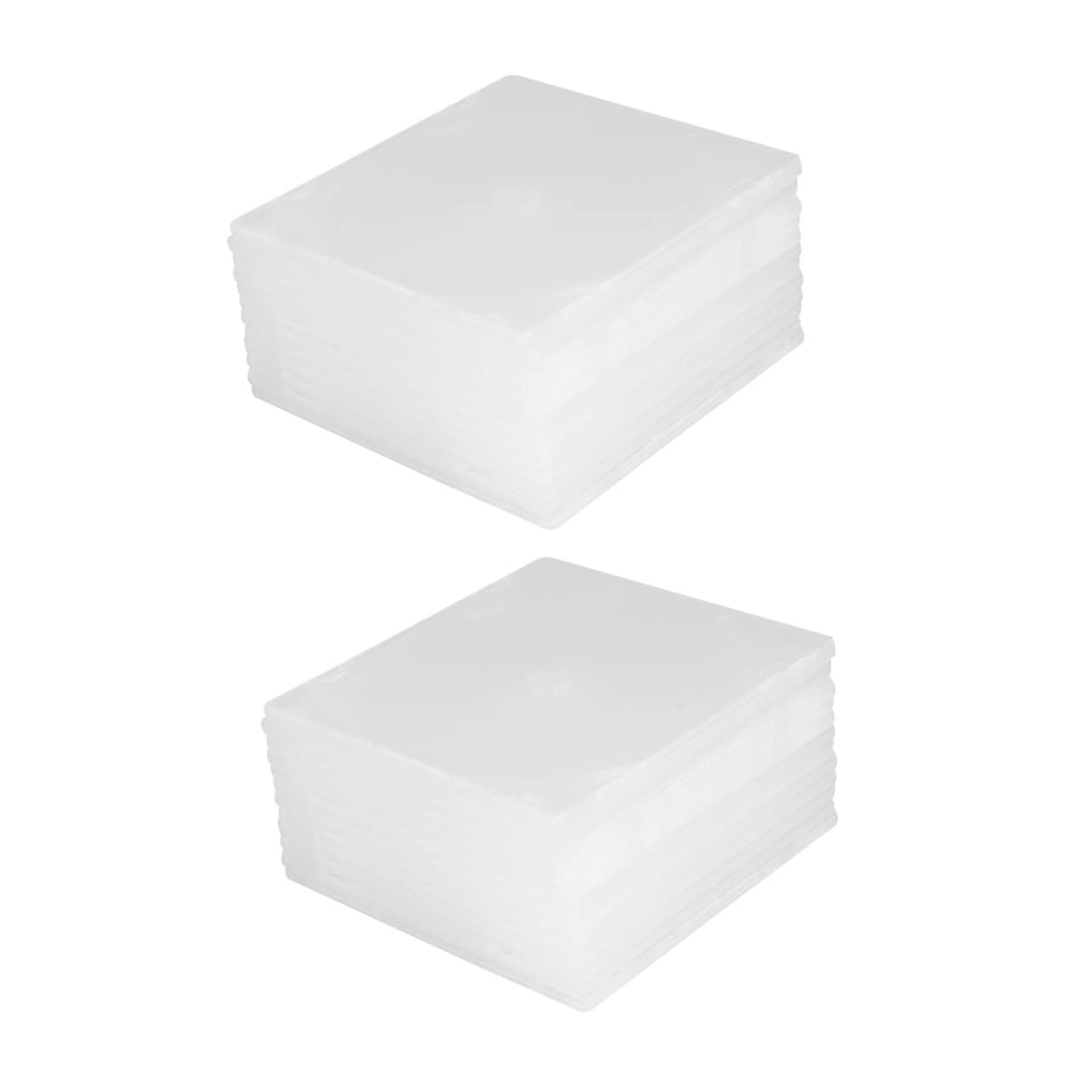 PRETYZOOM 20Pcs Transparent CD Storage Cases for DVDs Clear Boxes with Sleeves for Professional Organization for Home and Cinema Use