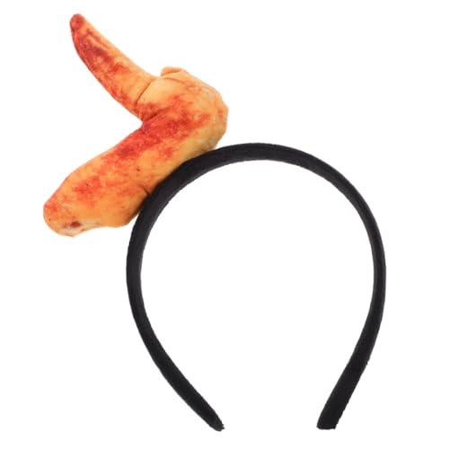 CALLARON Funny Headband for Women Food Themed Headwear Chicken Wings Hairhoop Novelty Simulation Food Cosplay Headband for Festival Party Decor Photo Prop