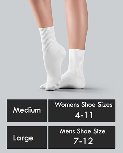 80% Cotton Crew Socks Men Women, Bulk Athletic Casual Moisture Wicking Wholesale Pack Sport2