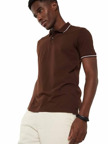 Image of Max Men's Polycotton Half Sleeves Regular Fit Solid Polo T-Shirt