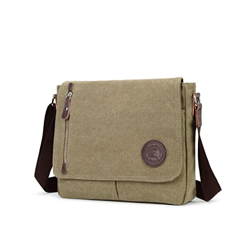 Sechunk Canvas Small Messenger Bag Vintage Shoulder Bag Everyday Purse Crossbody Bag For Men Women thumb #1