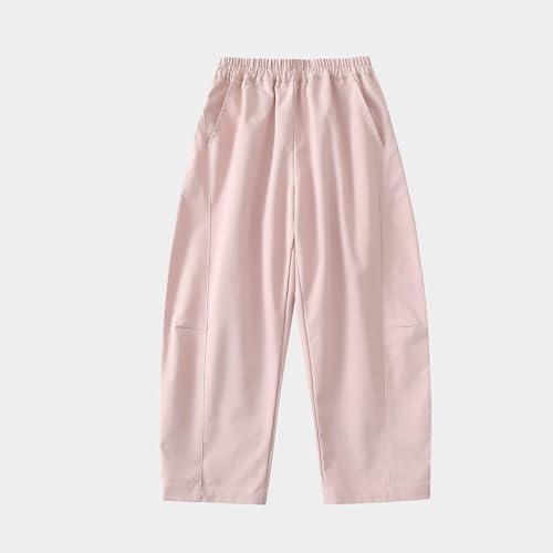 Boys Sweatpants Casual Elastic Waist Wide Leg Pants with Pockets Soft Stretch Fashion Lounge Fall Trousers 1-13 Years2