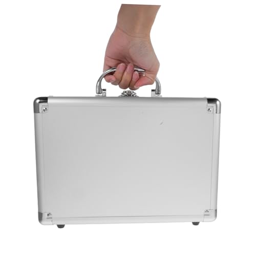Housoutil Aluminum Tool Box Organizer Empty Storage Box Aluminum Carrying Case for Men4
