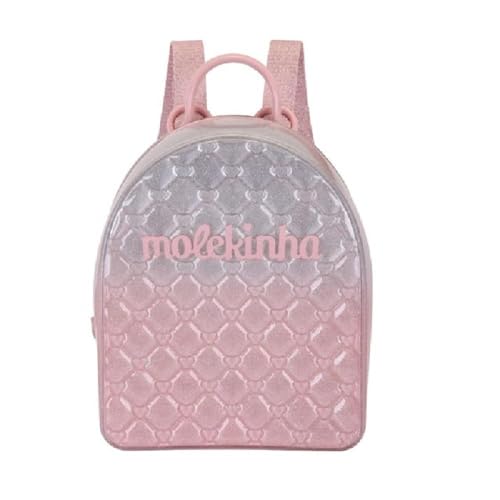 Mochila Infantil Molekinha Passeio Gliter Pvc Lancamento