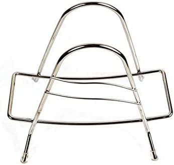 Rack de almacenamiento para tablas de cortar LENITH, acero inoxidable y madera, organizador de cocina triangular miniatura 6
