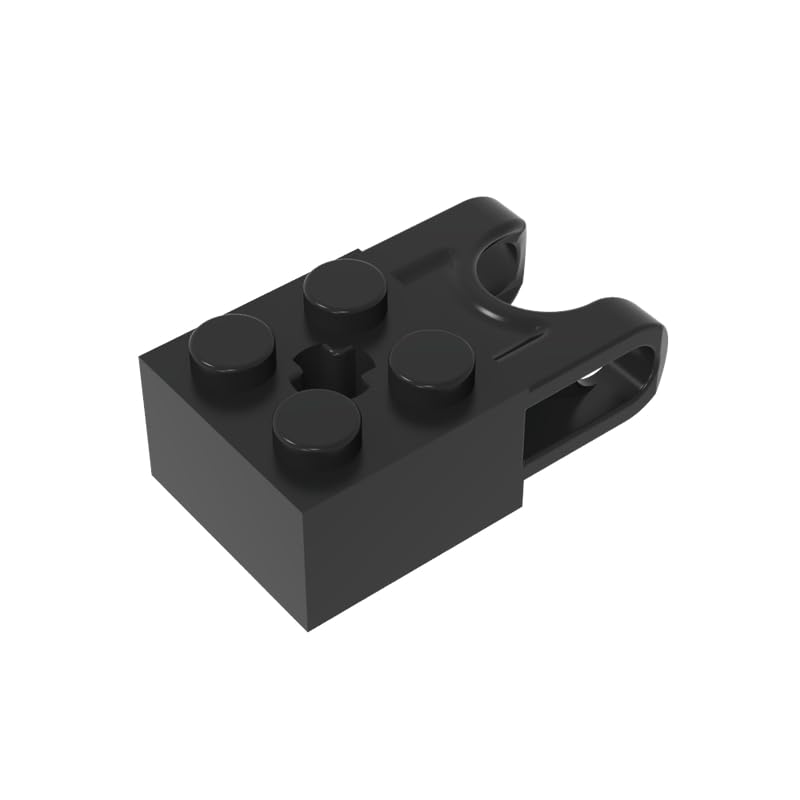 Gobricks 92013 Hinge Brick Technic Brick Special 2 x 2 with Ball Receptacle Wide and Axle Hole 20 Pieces GDS-1206 Compatible with Lego Building Blocks Color:Black 080