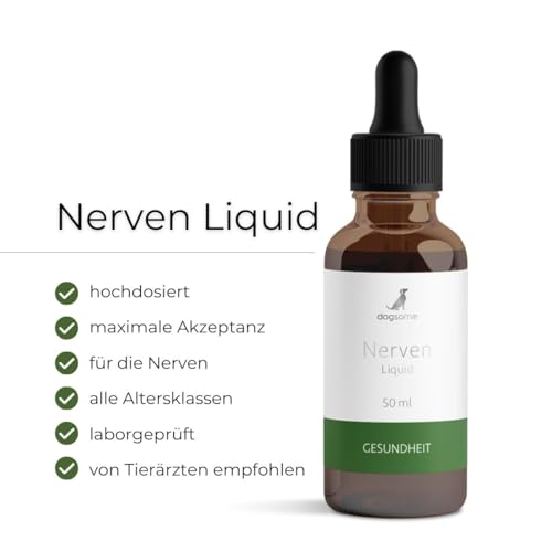 dogsome Nerven Liquid Unterstützt das Nervensystem deines Hundes | Beruhigung Hund | Stress Hund | Nerven Hund - Relax Hund | von Tierärzten entwickelt
