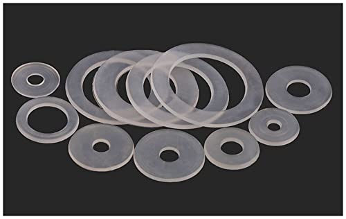Soft Nylon Gasket Nylon Gasket Nylon Insulated Flat Pad Plastic Gasket Plastic Gasket M3-M20 10PCS (Inner Diameter : M18 X 27 X 1)