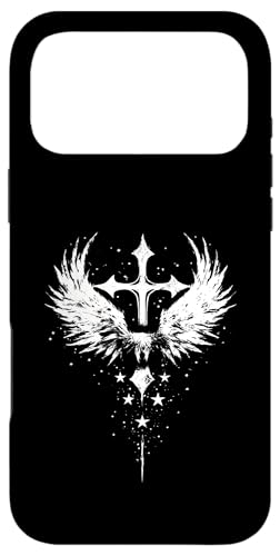 ゴシック十字架 翼付き Alt 美的デザイン スマホケース iPhone 17 Pro Max 用
