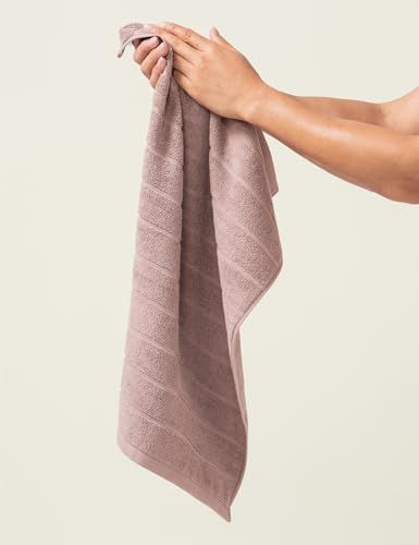 Image of DAMENSCH 100% Cotton Hand Towel, Super Soft Gym Towel for Men Workout, Ultra Absorbent Kitchen Towels Cotton, Quick Dry, Long Lasting Colours Hand Towel Set-Dusty Pink