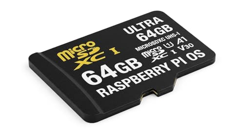 64GB Micro SD Card Preloaded with Raspberry Pi OS (Raspbian) SD Card for the Raspberry Pi 5, 4, Pi...