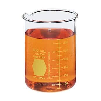 Kimax 14000R-600 red-Coded Griffin beakers; 600 mL, 6/cs