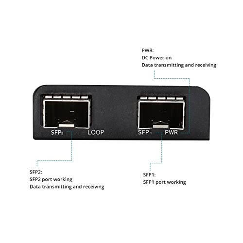 Image of 10 Gigabit Ethernet SFP+ Media Converter - 2 Open SFP+ Slots, Supports 10GB Fiber & Copper, DC 512V, Power Adapter Included