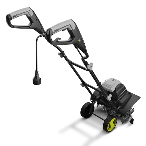 Image of Sun Joe Electric Garden Tiller & Cultivator with Steel Tines, TJ605E | 15-Amp Motor, 6 Tines, 15.7-Inch Cutting Width for Lawn, Yard & Soil Aeration