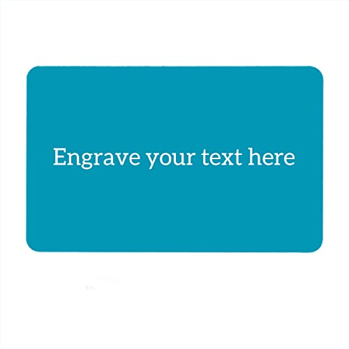 Personalized Text Engraving Wallet Insert Card (Turquoise Blue)2