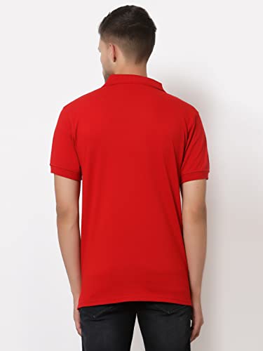 Image of UZARUS Men's Solid Cotton Regular Fit Polo T-Shirt