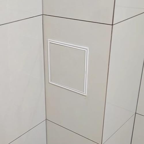 Puerta de Inspección Panel de Acceso Oculto para Azulejos de Baño, Puerta de Inspección Pequeña de Plástico 120x120 150x150 160x160 150x200 200x200 mm, Placa de Cubierta(White,15x15cm (5 7/8'x5 7/8'))