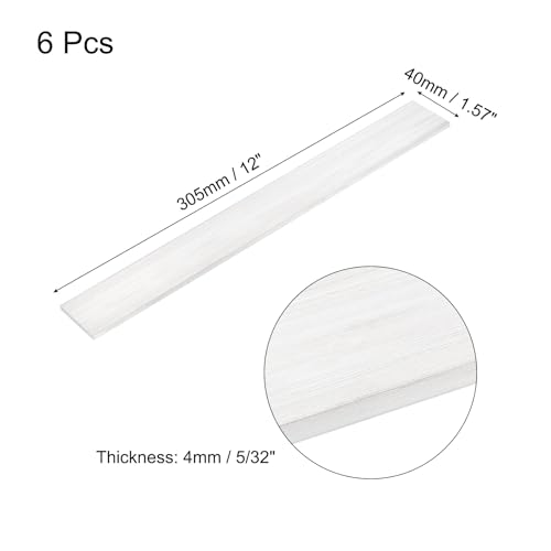 Image of MECCANIXITY 6 Pcs Square Aluminum Flat Bar, 5 /32 inch (4mm) Thick x 1.57 inch (40mm) Width x 12 inch (305mm) Long 6061 Aluminum Flat Plate Solid New Mill Stock Silver for Industrial Building