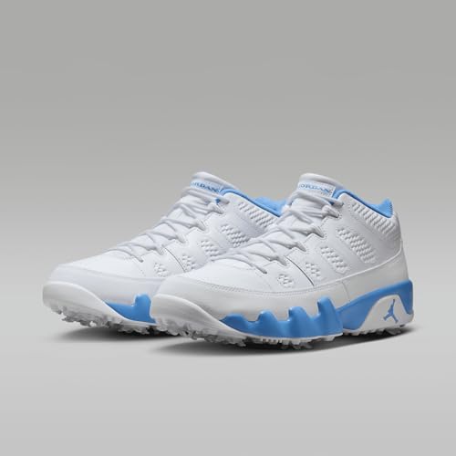 Nike Air Jordan 9 G Golf Shoes (FJ5934-101, White/White/University Blue) Size 10