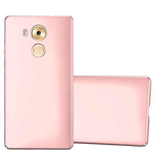 Cadorabo Custodia per Huawei MATE 8 in ORO ROSA METALLO - Rigida Cover Protettiva Sottile con Bordo Protezione - Back Hard Case Ultra Slim Bumper Antiurto Guscio Plastica