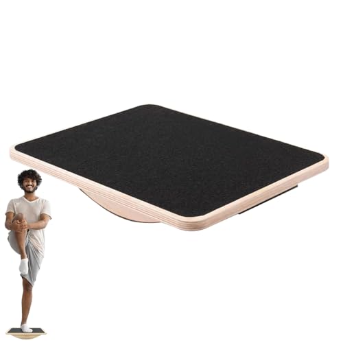 Yoga Balance Board, Board Wooden Balance, 15.75-Inch Compact Stability Trainer, Anti-Slip Wobble Pad for Fitness, Core Strength & Home, Workouts, a Standing Desk