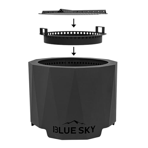 Blue Sky Outdoor Living Peak Smokeless Patio Fire Pit, Portable Fire Pit with Lift-Out Ash Catch, Black - Image 10